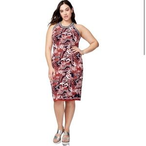 Rachel Roy Curvy Collection Red Sweater Dress Sz 2X